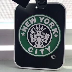 New York CITY Starbucks LUGGAGE TAG collectible